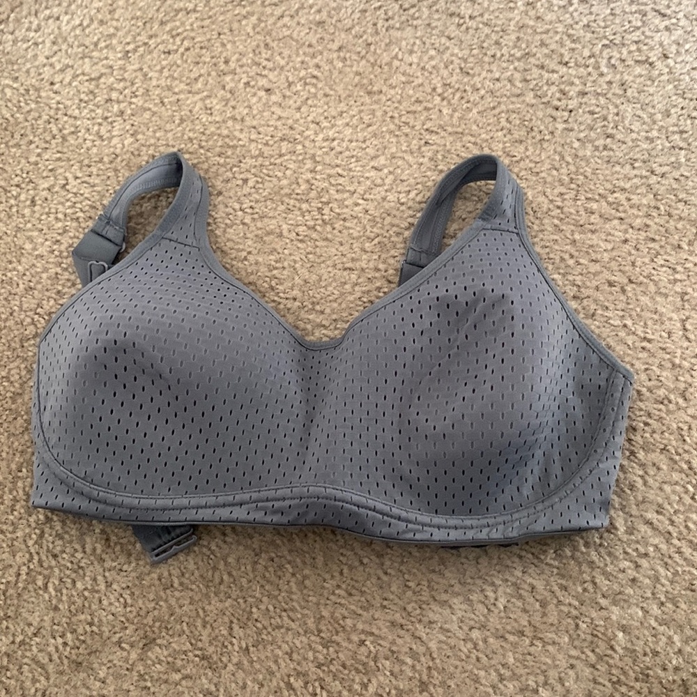 Grey size L sports bra